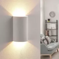 Jenke LED sieninis šviestuvas iš gipso, pusapvalis