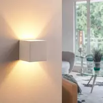Sieninis šviestuvas Kay LED gipso šviestuvas, šviečiantis aukštyn ir žemyn