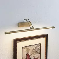 Sieninis šviestuvas Mailine LED vaizdo šviestuvas su jungikliu, senovinis žalvaris