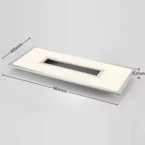 Durun LED lubinis šviestuvas, reguliuojamas, CCT, kvadratinis, 96 cm