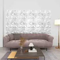 Sienų plokštės 48 pcs Diamond Baltas 50 x 50 cm XPS Putplastis