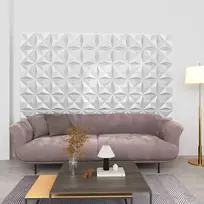 Sienų plokštės 12 pcs Origami Baltas 50 x 50 cm XPS Putplastis