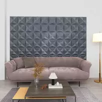 Sienų plokštės 12 pcs Origami Pilkas 50 x 50 cm XPS Putplastis