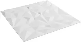 Sienų plokštės 24 pcs Balta 50 x 50 cm XPS Putplastis