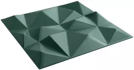 Sienų plokštės 12 pcs Diamond Žalias 50 x 50 cm XPS Putplastis