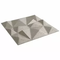 Sienų plokštės 12 pcs Diamond Beton 50 x 50 cm XPS Putplastis