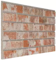 Sienų plokštės 10 pcs Oranžinė 100 x 50 cm EPS putos