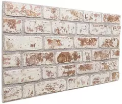 Sienų plokštės 10 pcs Raudona ir balta 100 x 50 cm EPS putos