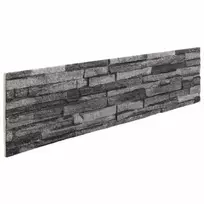 Sienų plokštės 10 vnt. 100 x 25 cm Antracitas EPS putos
