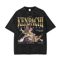 Anime BLEACH Zaraki Kenpachi Tshirt Vintage Washed Oversized T Shirt Men Clothing Summer Short Sleeve Cotton Tees Tops S