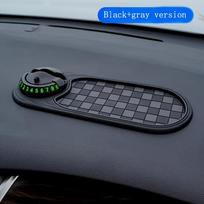 360-Degree Rotatable Anti-Slip Car Mat with Phone Holder And Parking Number Holder - Anti-Slip Dashboard Organizer for Storing Keys, Phone
