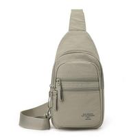 Men's Chest Bag Outdoor Commuter Multi-Layer Crossbody Bag chaki