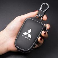 Odinė raktų piniginė Automobilio raktų dėklas Daugiafunkcis raktų dėklas Mitsubishi Asx Lancer Outlander Pajero Ralliart Automobilio priedai juoda
