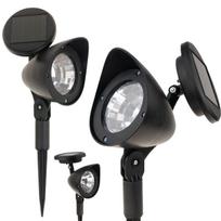 Lampa Solarna Ogrodowa Led Reflektor Kierunkowy Wbijany Z Czujnikiem