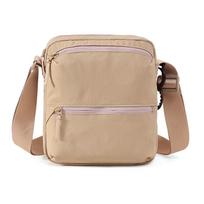 Men's Crossbody Bag Multi-compartment Shoulder Bag Lightweight Commuter Small Square Bag chaki