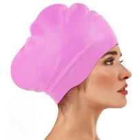 Elastic Silicone Swim Headgear Soft Snorkeling Cap Surfing Hat Waterproof Swim Cap  Women Style 5
