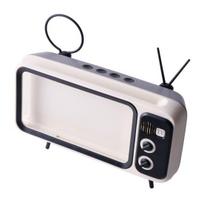 Phone Holder Speaker Music Player Support Stand Non-slip Retro TV Mobile Phone Holder Stand for 6.4 to 6.7 Smartphone sidabras