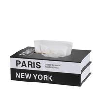 Ornaments Storage Box Container Napkin Holder Case Retro Book Style Tissue Box  Home Storage Type3