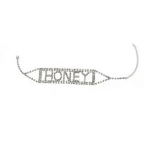 Punk Shiny Rhinestone Letter Honey Cup Chain Choker Necklace Women's Jewelry sidabras