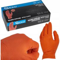 Rękawice Nitrylowe Geko Solid Grip Pomarańczowe Xxl 50 Szt.