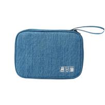 Polyester Cable Organizer Bag Waterproof Tangle-Free Electronic Storage Bag Headphone Case Electronics Organization ežero mėlyna spalva