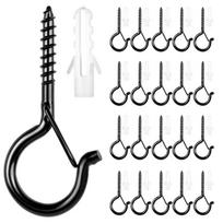20 vnt. įsukami kabliukai Q-Hanger kabliukas varžtas Saugos sagtis lauko girliandoms KTY 20Pcs