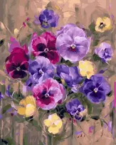 Tapyba pagal skaičius „Pasteliniai našlaičiai“ 40 × 50 cm