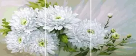 Tapyba pagal skaičius Baltos chrizantemos 40×50×3 cm