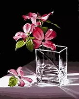 Tapyba pagal skaičius Stiklo vaza Bloom 40x50 cm