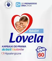 „Lovela“ hipoalerginės skalbimo kapsulės baltiems ir spalvotiems skalbiniams, 60 vnt.