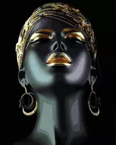 Tapyba pagal skaičius Auksinė Diva 40x50 cm