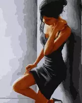 Tapyba pagal skaičius Siluetas Elegancija 40x50 cm