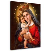 Spaudinys ant drobės RELIGIOUS Madonna with Child 60x90 įvairiaspalvis