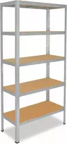 shelfplaza metalinė lentyna 200 x 60 x 50 cm, 5 lentynos, 175 kg apkrova vienai lentynai, ocinkuota