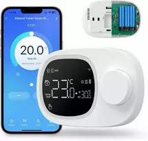 AVATTO išmanusis Wi-Fi termostatas katilui, šildymui ir vėsinimui, programuojamas, su LCD ekranu, Alexa ir Google Home palaikymas, WT580