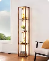 EDISHINE grindų lempa su lentynėle, LED, 20 W, 1530 lm, reguliuojama šviesos temperatūra, ST-F31005