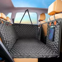 JOEJOY šuns krepšys automobiliui su tvirtu pagrindu ir saugos diržu, atsparus vandeniui, 132 x 63 cm