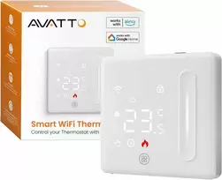AVATTO išmanusis Wi-Fi termostatas grindų šildymui, programuojamas, Alexa, Google Home valdymas, WT420-3 A