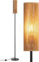 EDISHINE grindų lempa LED, tinkleliu dengtas abažūras, 165 cm aukščio, E27 lizdas, boho stilius