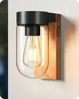 EDISHINE lauko sieninis šviestuvas IP44, E27 lizdas, aliuminis ir stiklas, 20 x 8,2 x 13,5 cm, KH 2401 DN