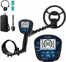 Raddy metalo detektorius MD120 A su vandeniui atsparia 10 colių rite ir LCD ekranu