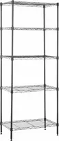 Amazon Basics siaura metalinė lentyna su 5 reguliuojamo aukščio lentynomis, 60,1 x 35,6 x 152,4 cm, be ratukų