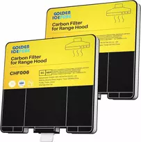 GOLDEN ICEPURE filtrų įdėklai gartraukiui, aktyvintos anglies, 23,3 x 21,6 x 2,2 cm, suderinami su Siemens LZ53251, Bosch DHZ5325, Neff Z5101 x 1,2 vnt. GP-CHF006-2PACK