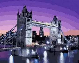 Tapyba pagal skaičius Londono tilto prieblanda 40x50 cm