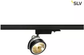 SLV Šviestuvas į bėgelius, QRB111, juodas, maksimaliai 50W, pridedamas 3-fazių adapteris