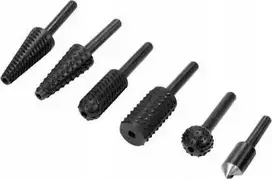 Dedra Frezy Metalo ir medžio pjaustyklės su kotu, 6 dalių rinkinys, 6 mm kotas