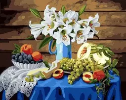 Tapyba pagal skaičius Kaimiški vaisiai 40x50 cm