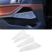 Aliuminio lydinio automobilio durų garsiakalbio dangtelio apdailos lipdukas tinka BMW X5 G05 X7 G07 -2022 automobilių interjero aksesuarai sidabras