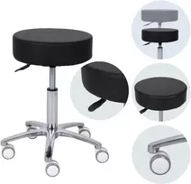 Habys Kosmetologinė meistro kėdutė Mobi Comfy Base juodas