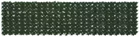 Balkono ekranas su lapais Tamsiai žalia 300 x 75 cm